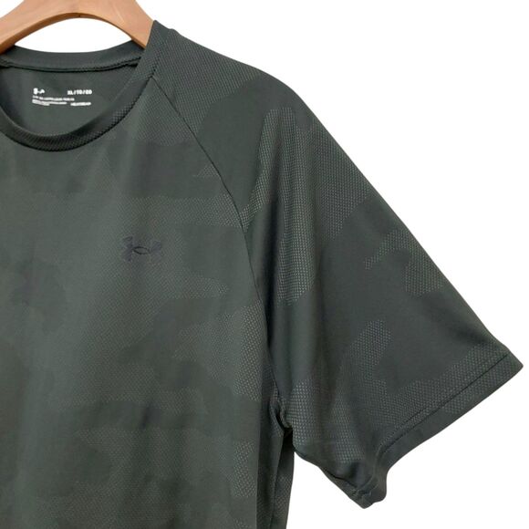 Under Armour Jersey Mens XL Green Camo Short Sleeve Breathable Loose HeatGear - Picture 4 of 11